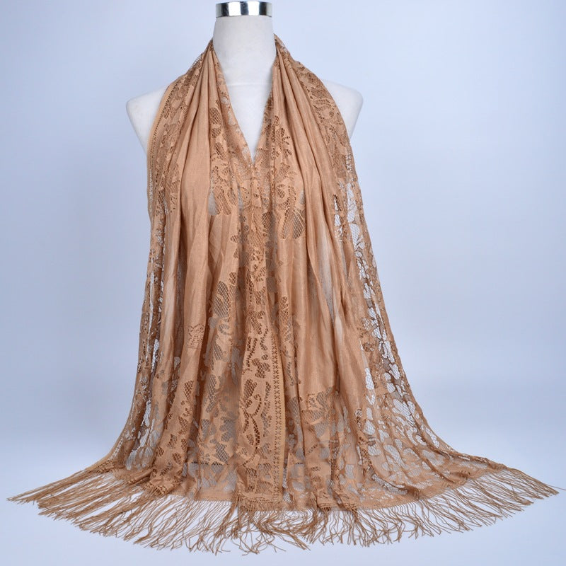 Lace Hijab With tassels