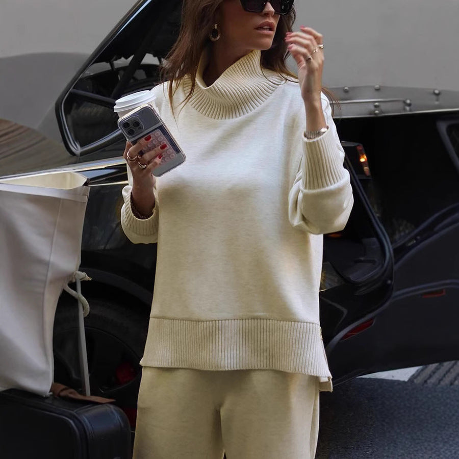 Casual Loose Pockets Trousers Two-piece Set