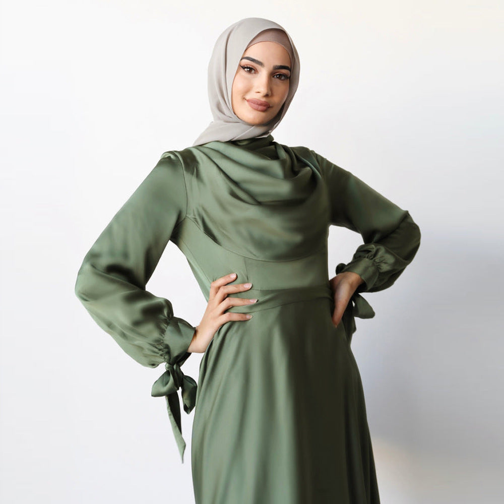 Pile Collar Abaya