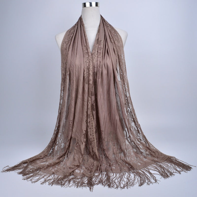 Lace Hijab With tassels