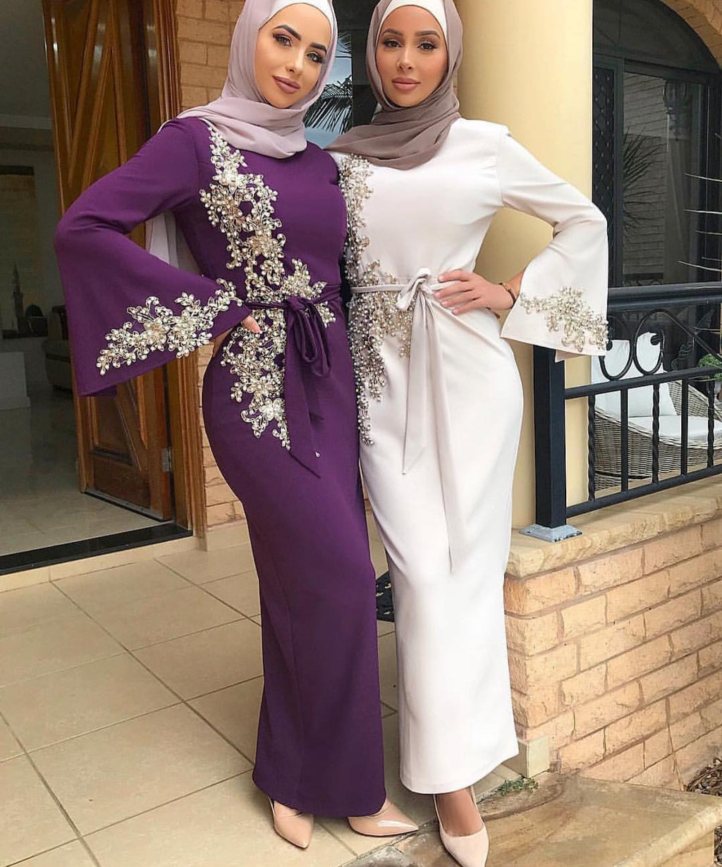 Flower Embroidered Abaya