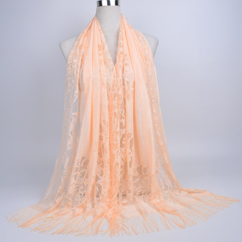 Lace Hijab With tassels