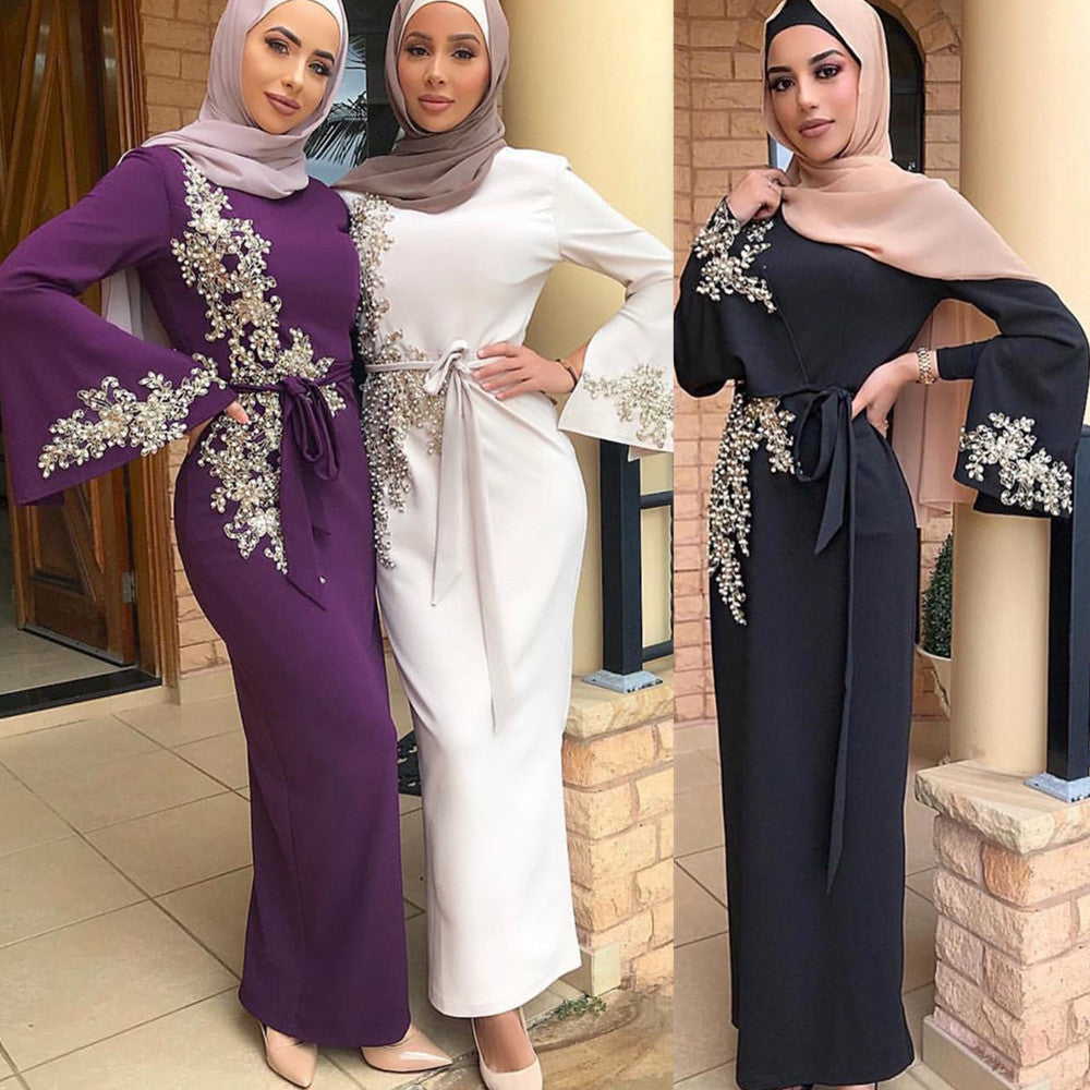 Flower Embroidered Abaya