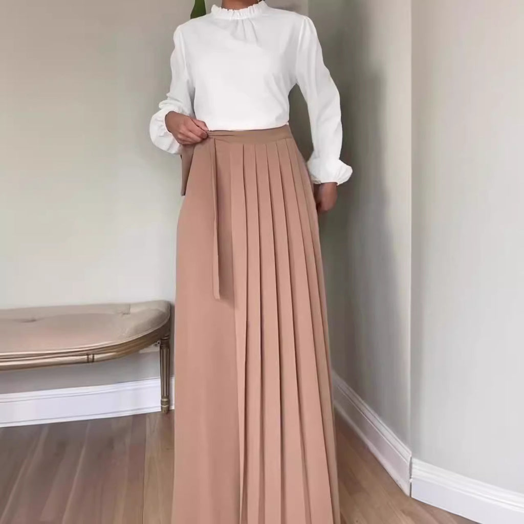Pleated Pants With Ties
