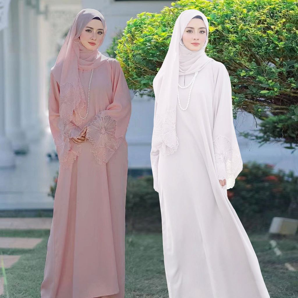 Pastel Abaya With Hijab