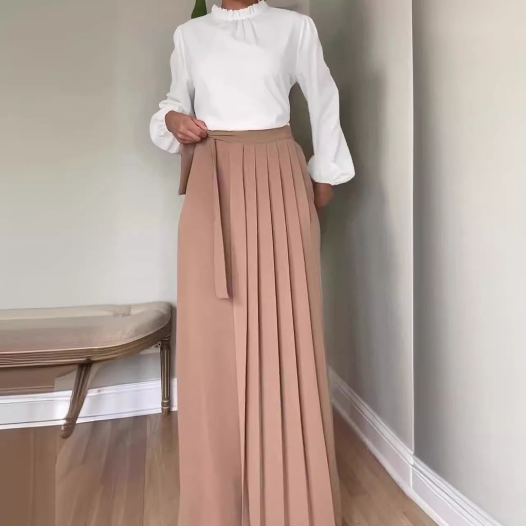 Pleated Pants With Ties