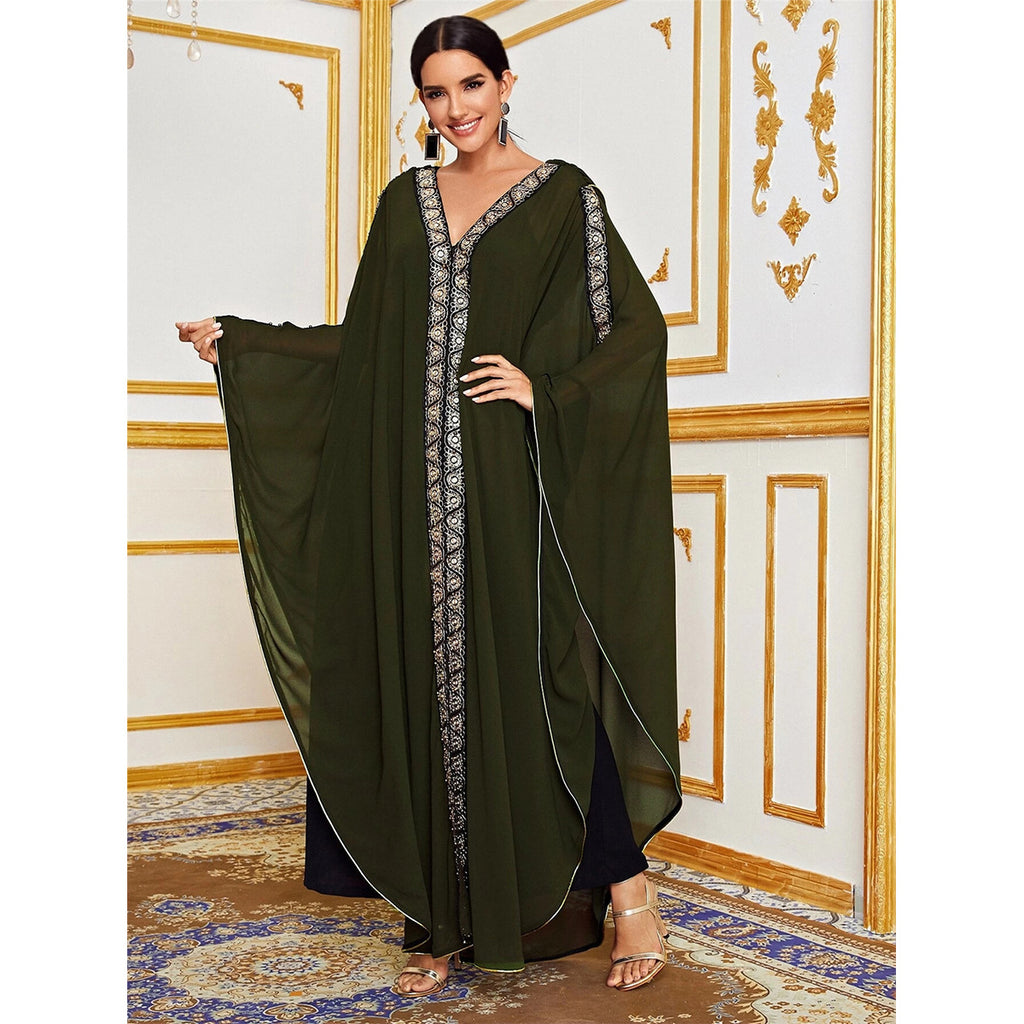 Chiffon Robe with Patterns