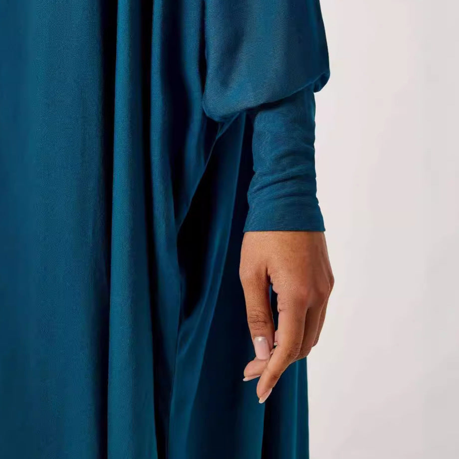 Solid Color Long Sleeve Loose Abaya