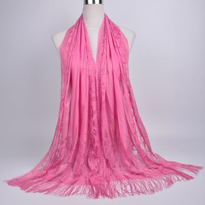 Lace Hijab With tassels