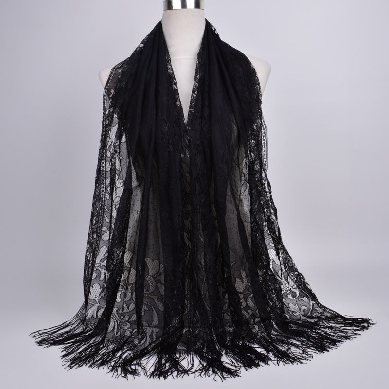 Lace Hijab With tassels