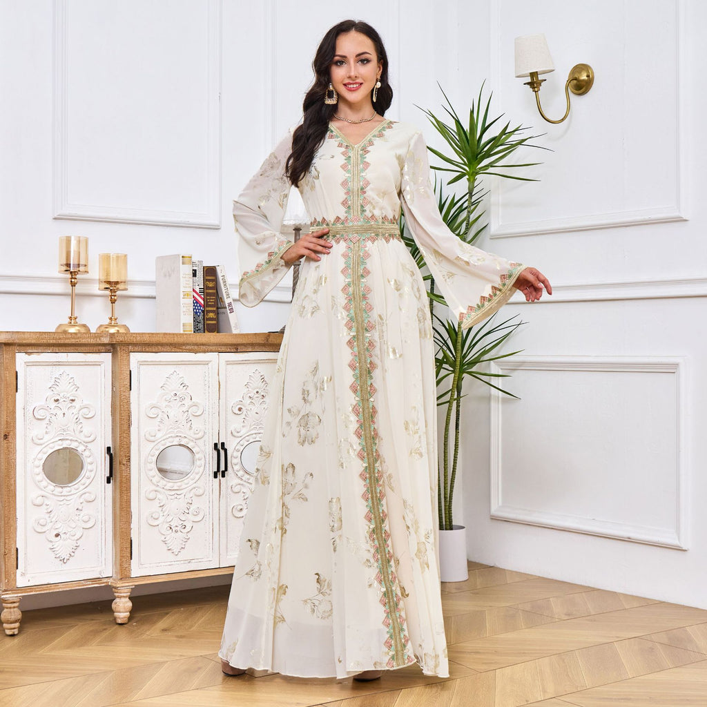 Gold Plaited Abaya