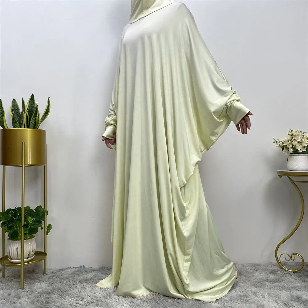 Solid Color Long Sleeve Loose Abaya