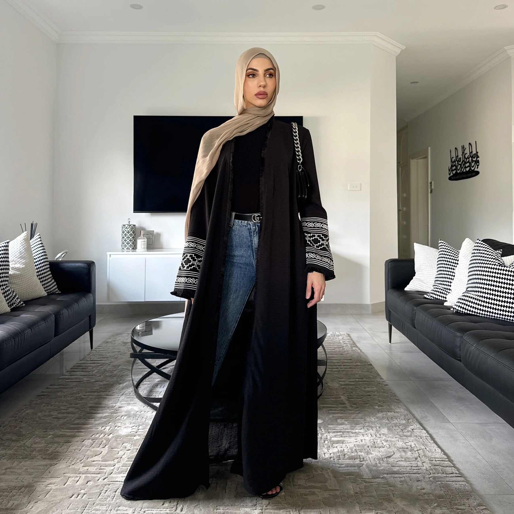 Fringe Cardigan Abaya