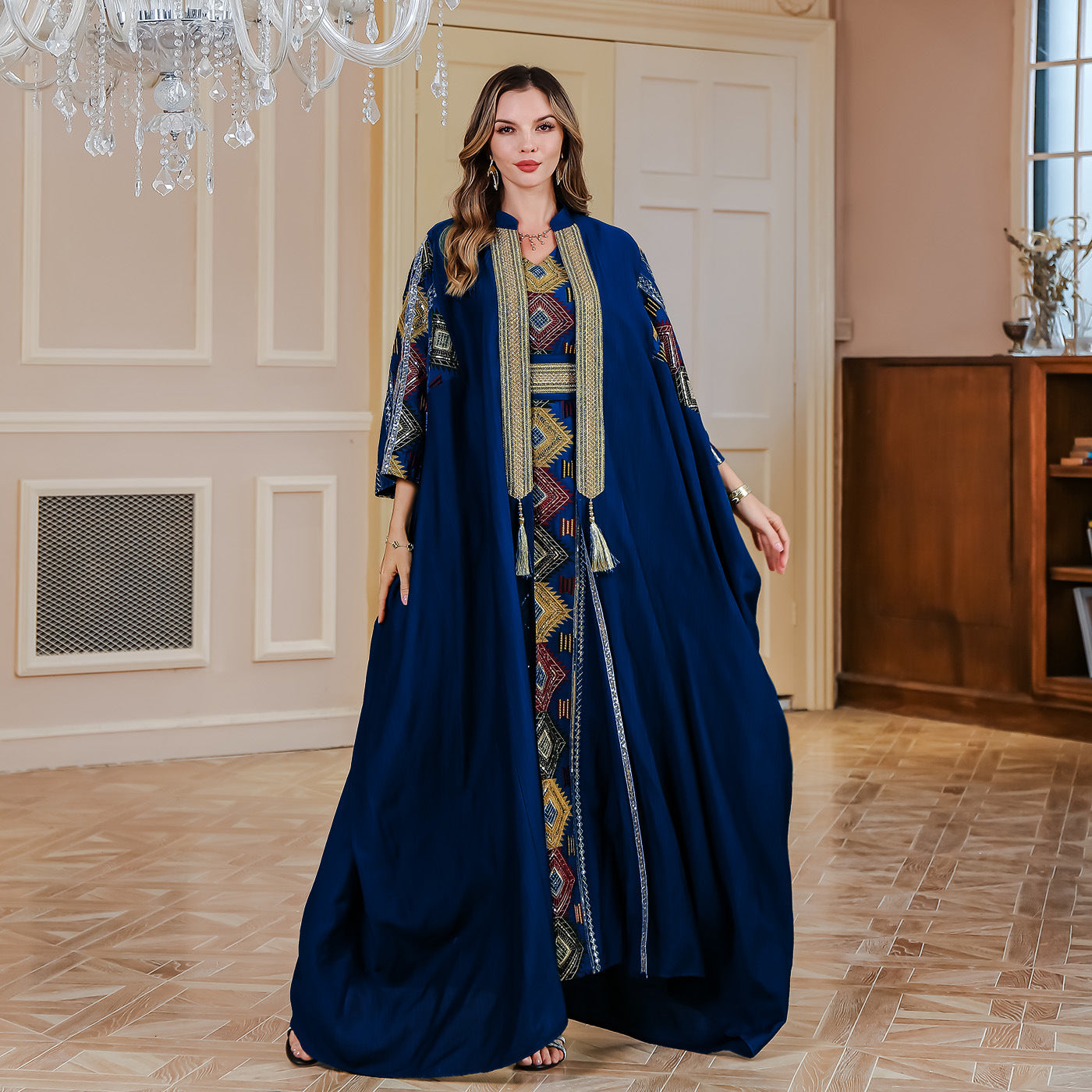 Embroidered Abaya Light Two-Piece