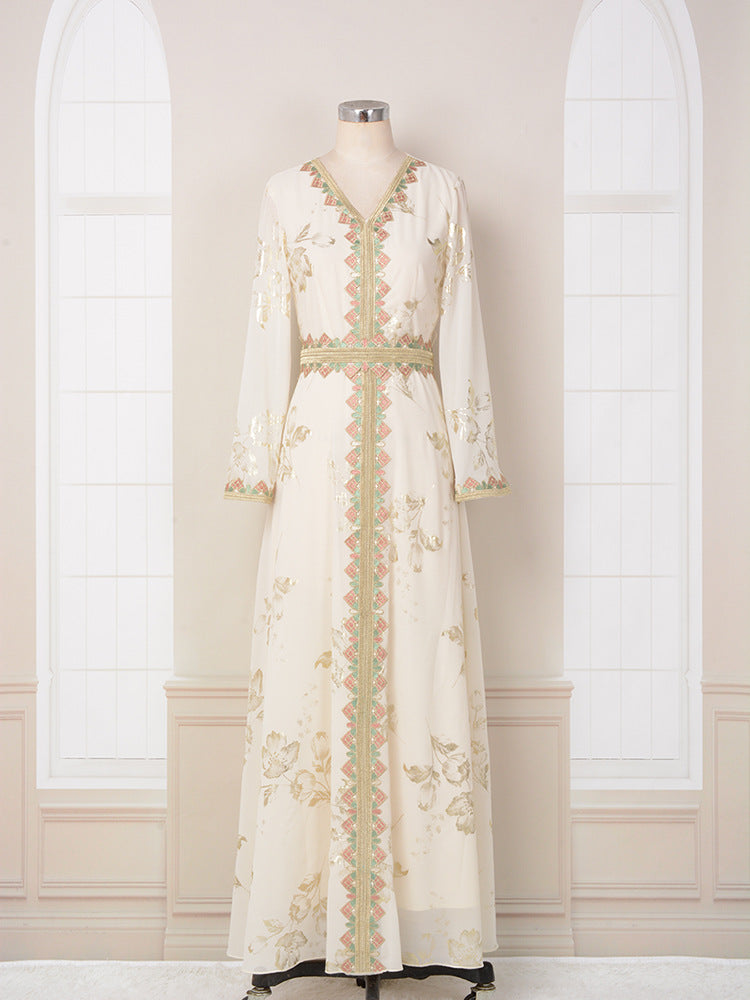 Gold Plaited Abaya