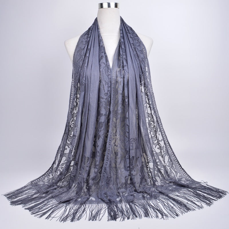 Lace Hijab With tassels