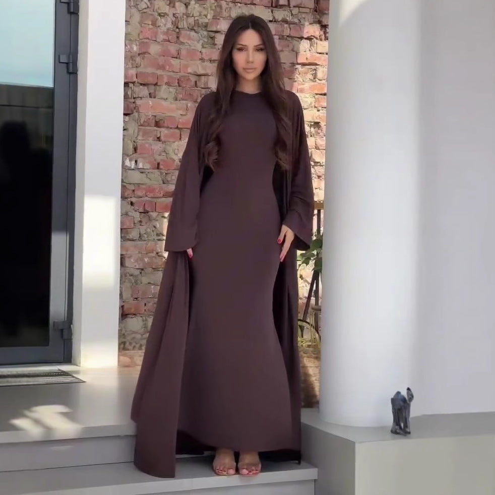 Two-piece Solid Abaya