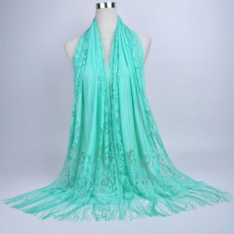 Lace Hijab With tassels