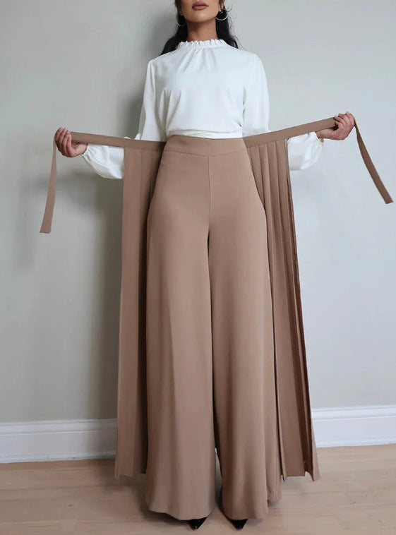 Pleated Pants With Ties