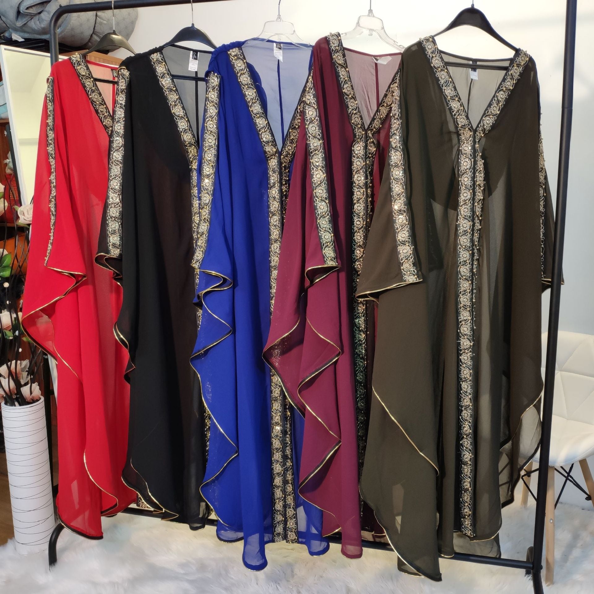 Chiffon Robe with Patterns