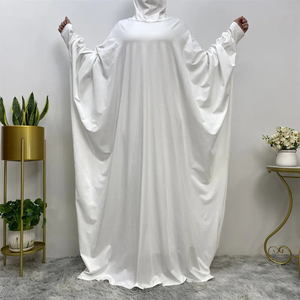 Solid Color Long Sleeve Loose Abaya
