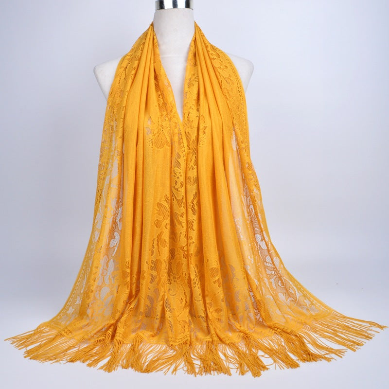 Lace Hijab With tassels