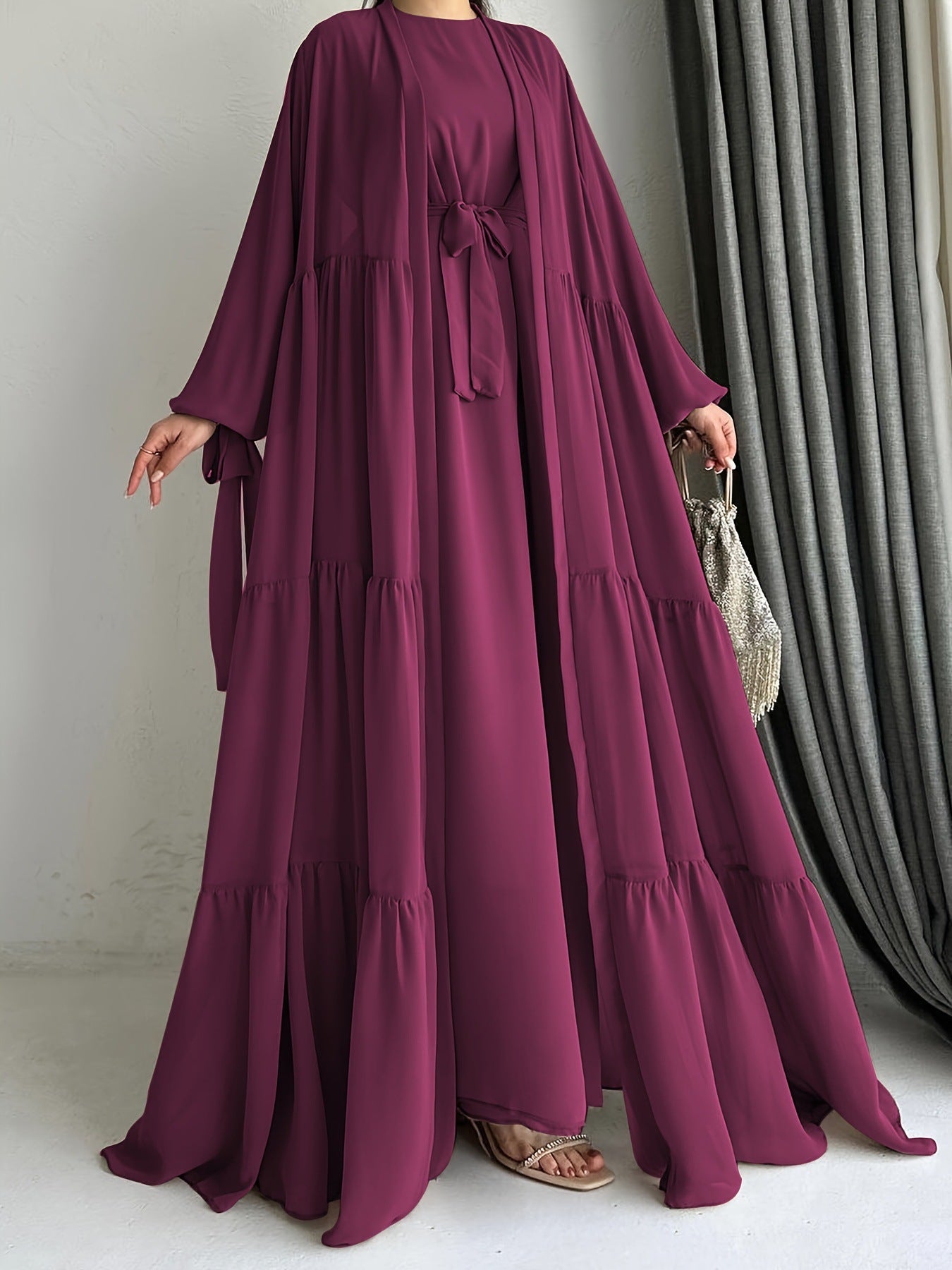 Woven Abaya Set