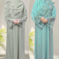 Pastel Abaya With Hijab