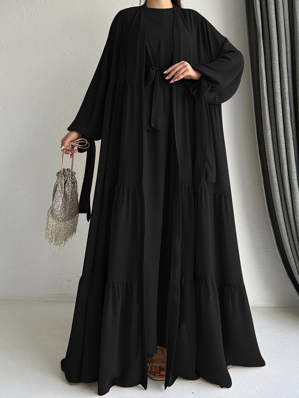 Woven Abaya Set