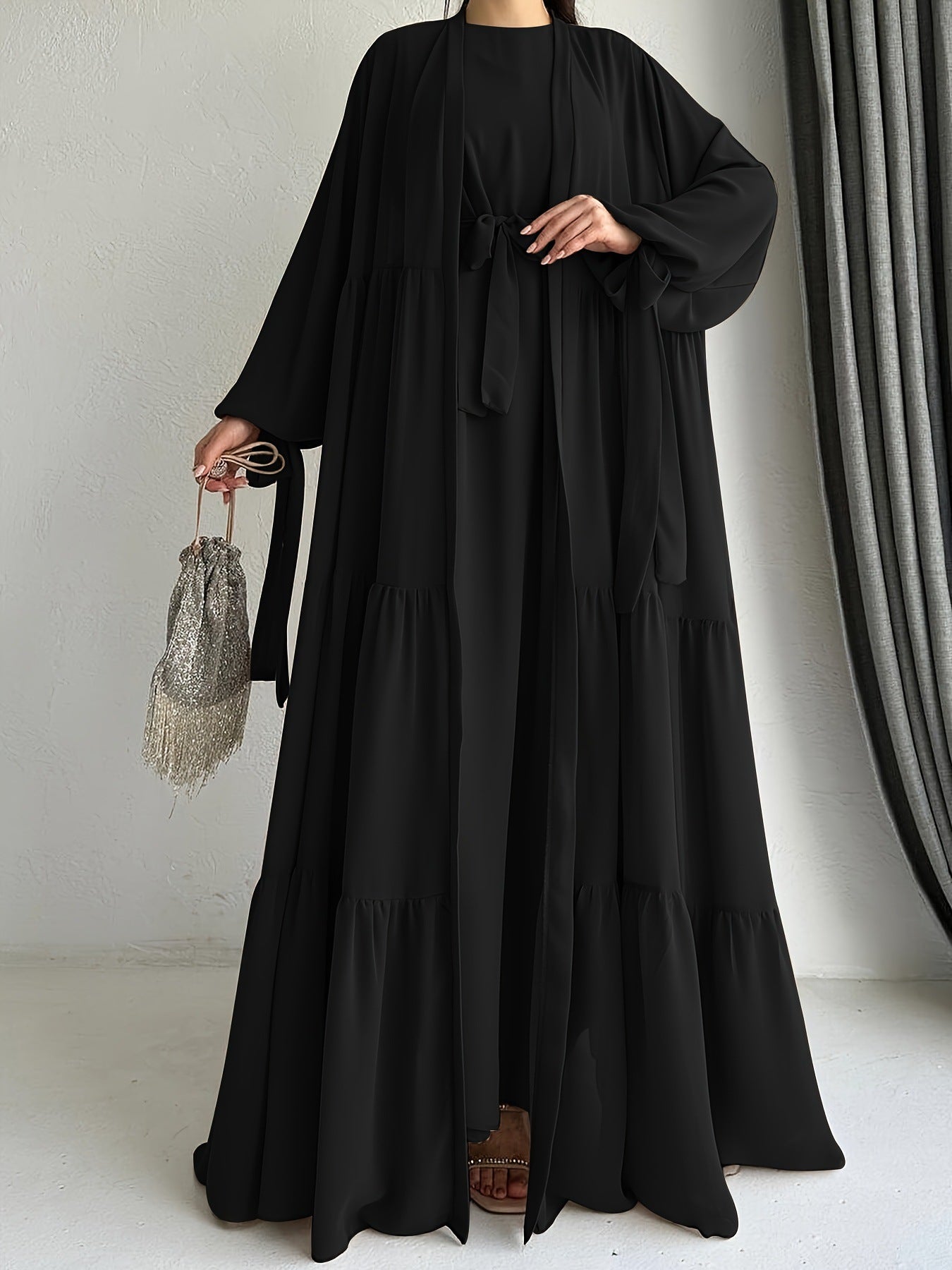 Woven Abaya Set