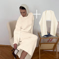 Crew Neck Pullover Sweater Three-piece Set