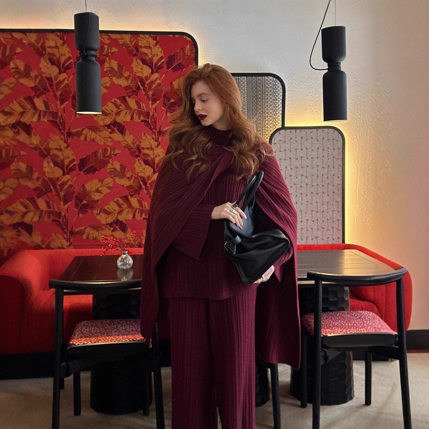 Crew Neck Pullover Sweater Three-piece Set