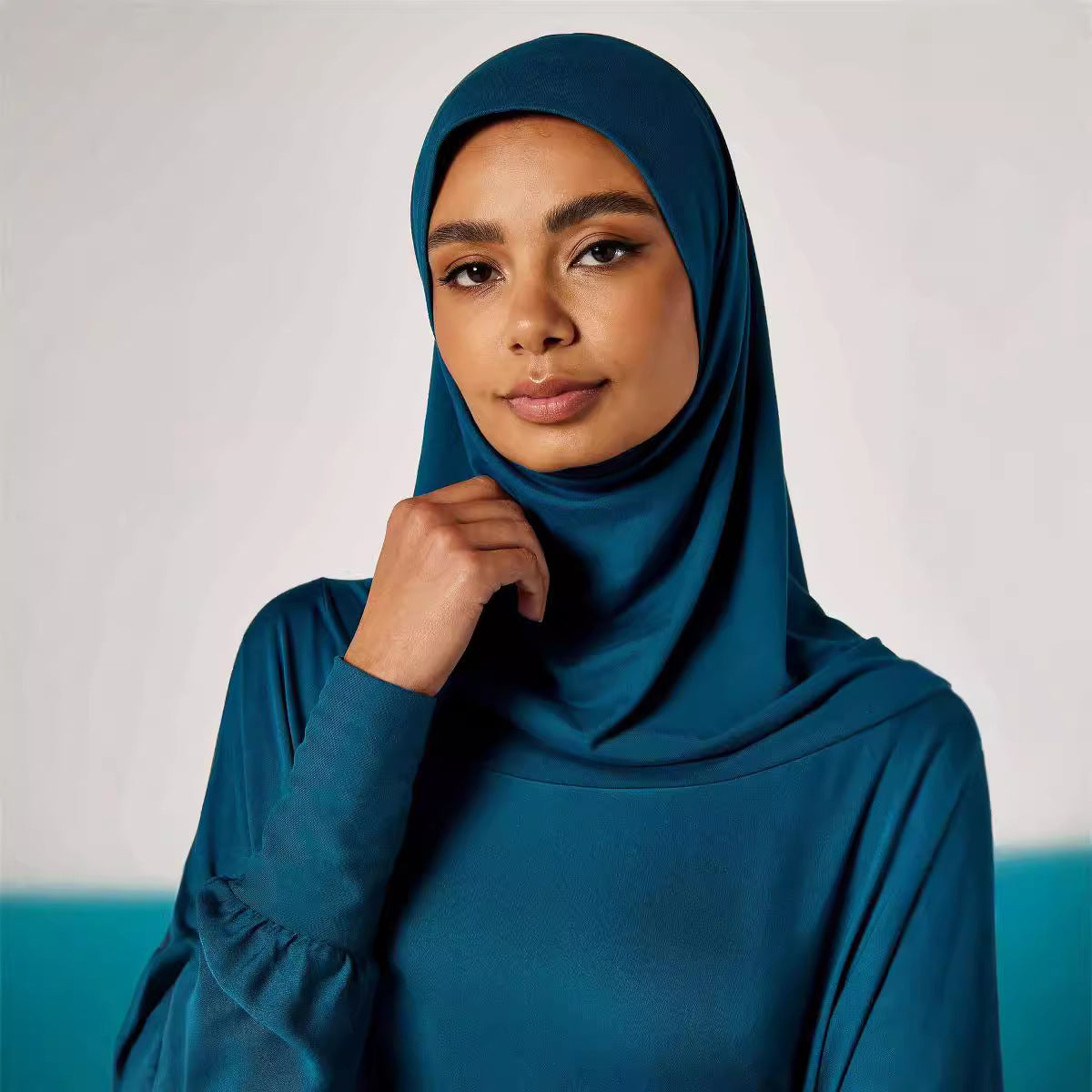 Solid Color Long Sleeve Loose Abaya