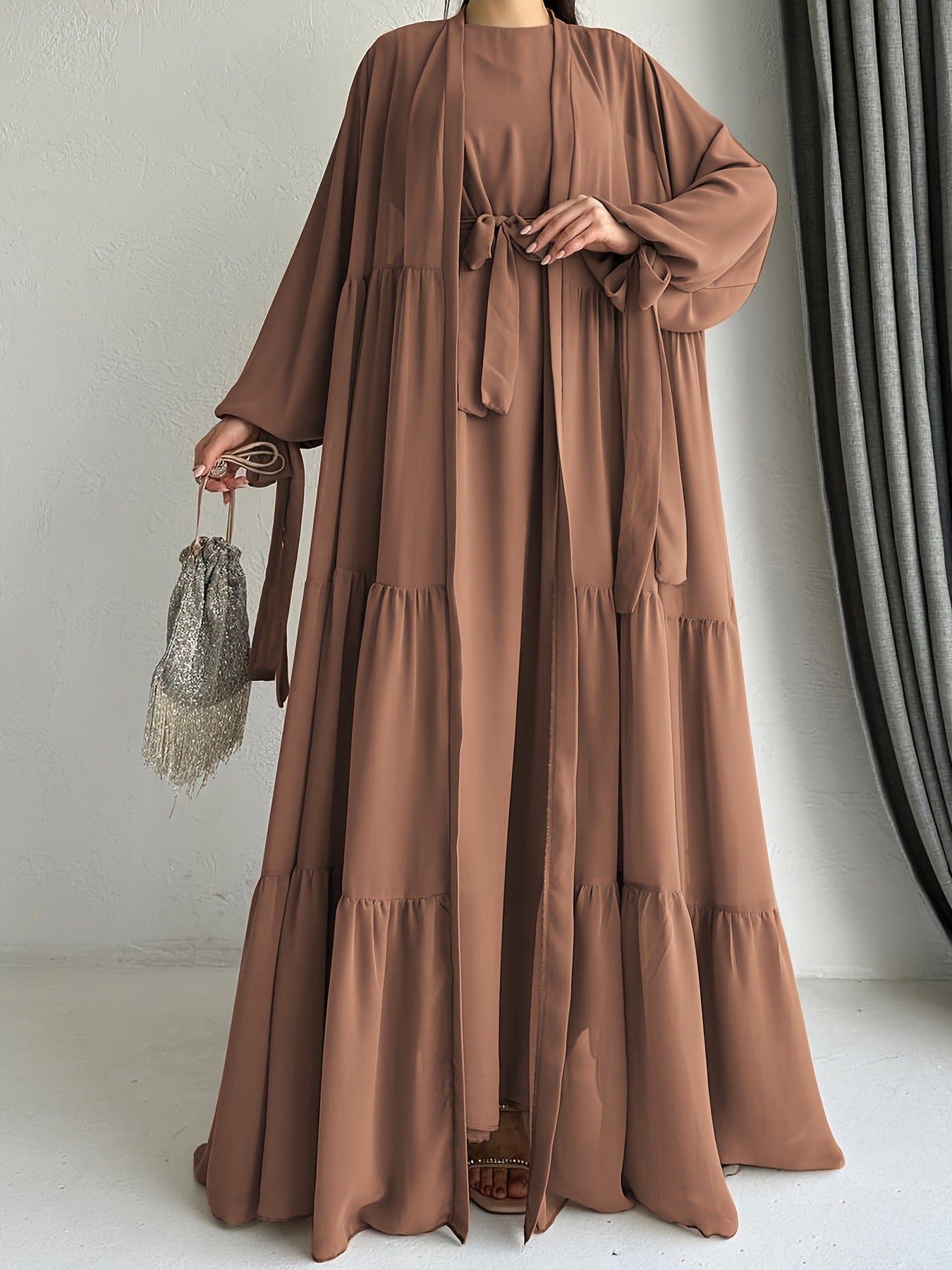Woven Abaya Set