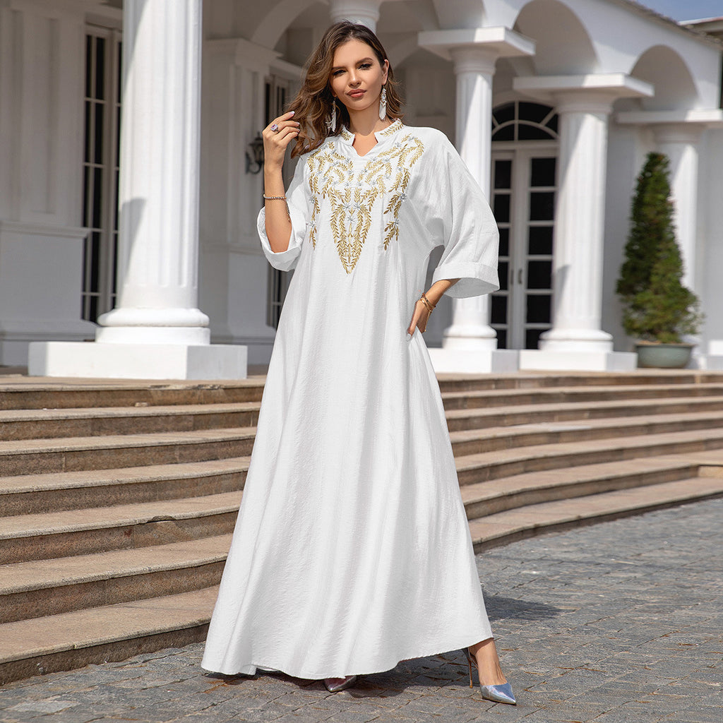 Embroidered abaya