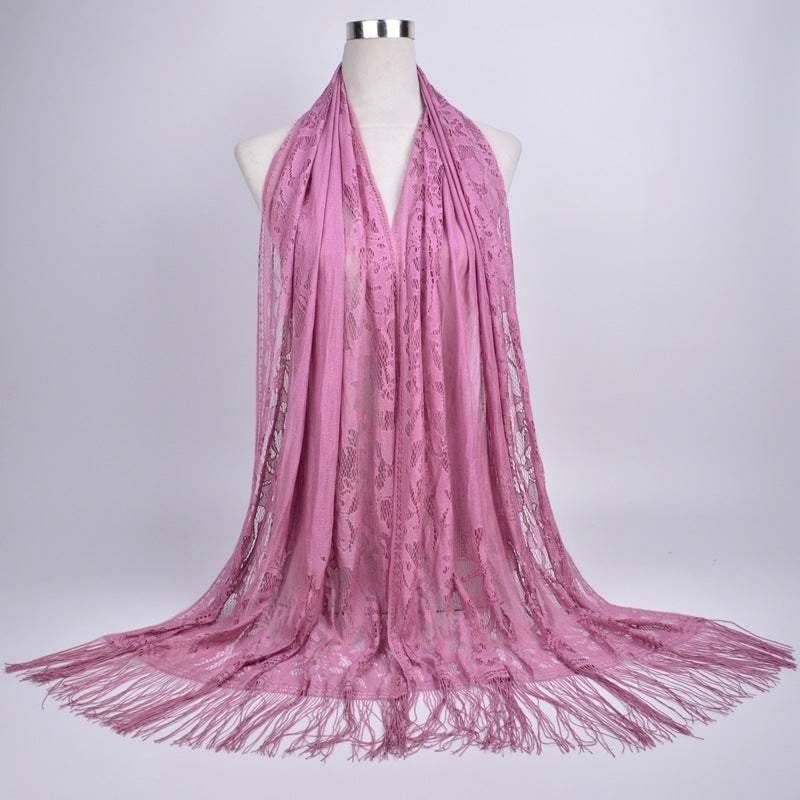 Lace Hijab With tassels