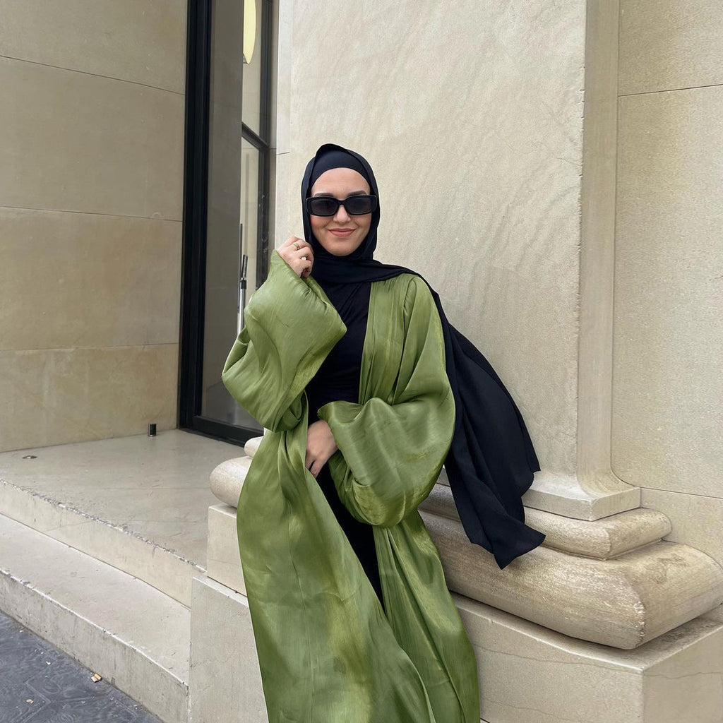 Satin Puff Sleeve Robe
