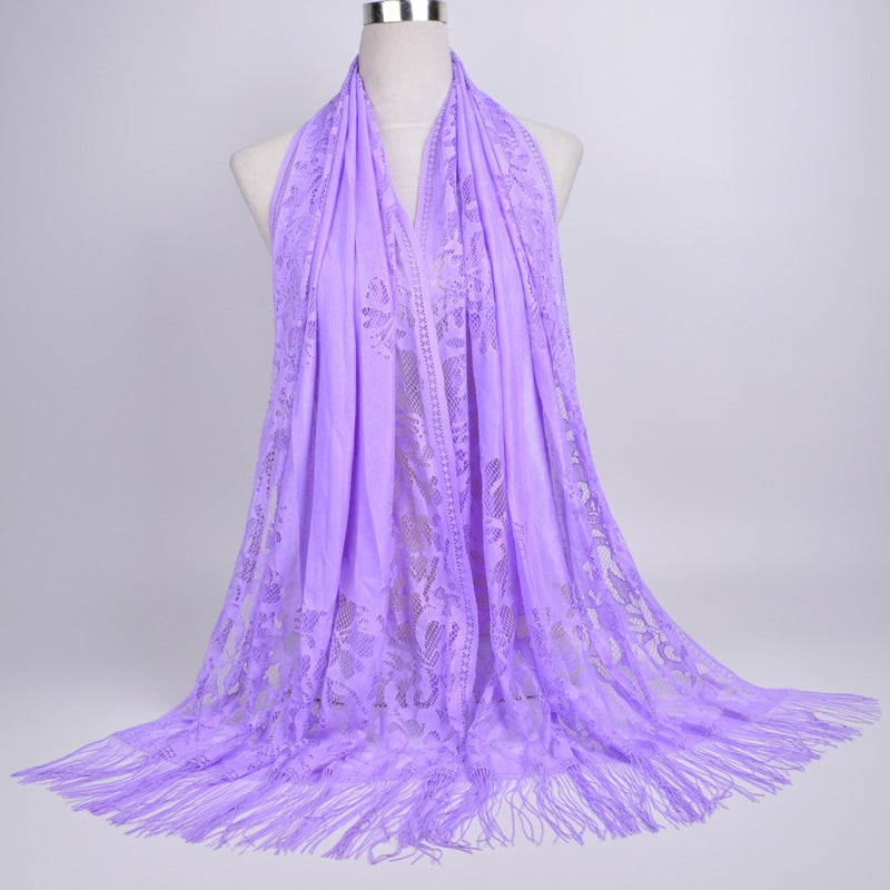 Lace Hijab With tassels