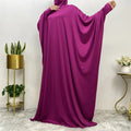 Solid Color Long Sleeve Loose Abaya