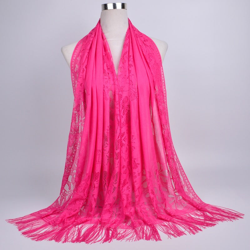 Lace Hijab With tassels