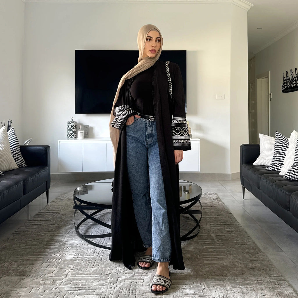 Fringe Cardigan Abaya