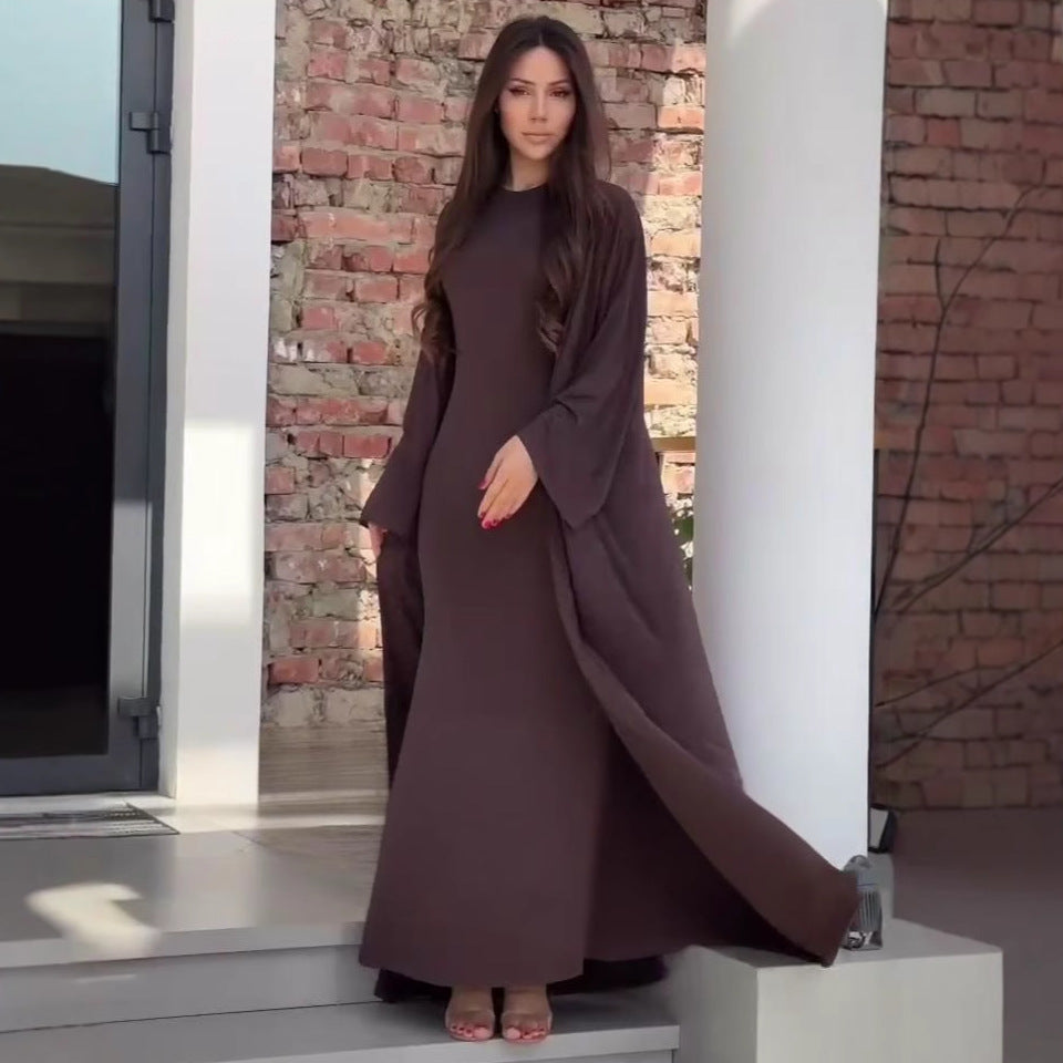 Two-piece Solid Abaya
