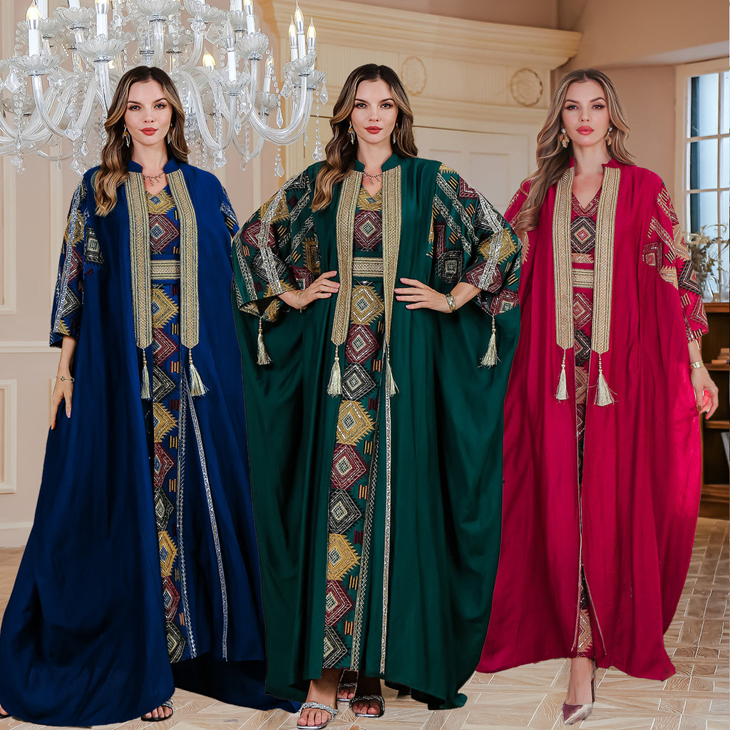 Embroidered Abaya Light Two-Piece